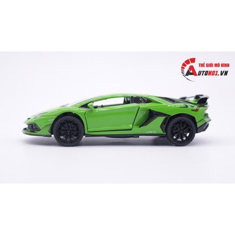 MÔ HÌNH XE LAMBORGHINI AVENTADOR SVJ GREEN 1:32 MINIAUTO 7478