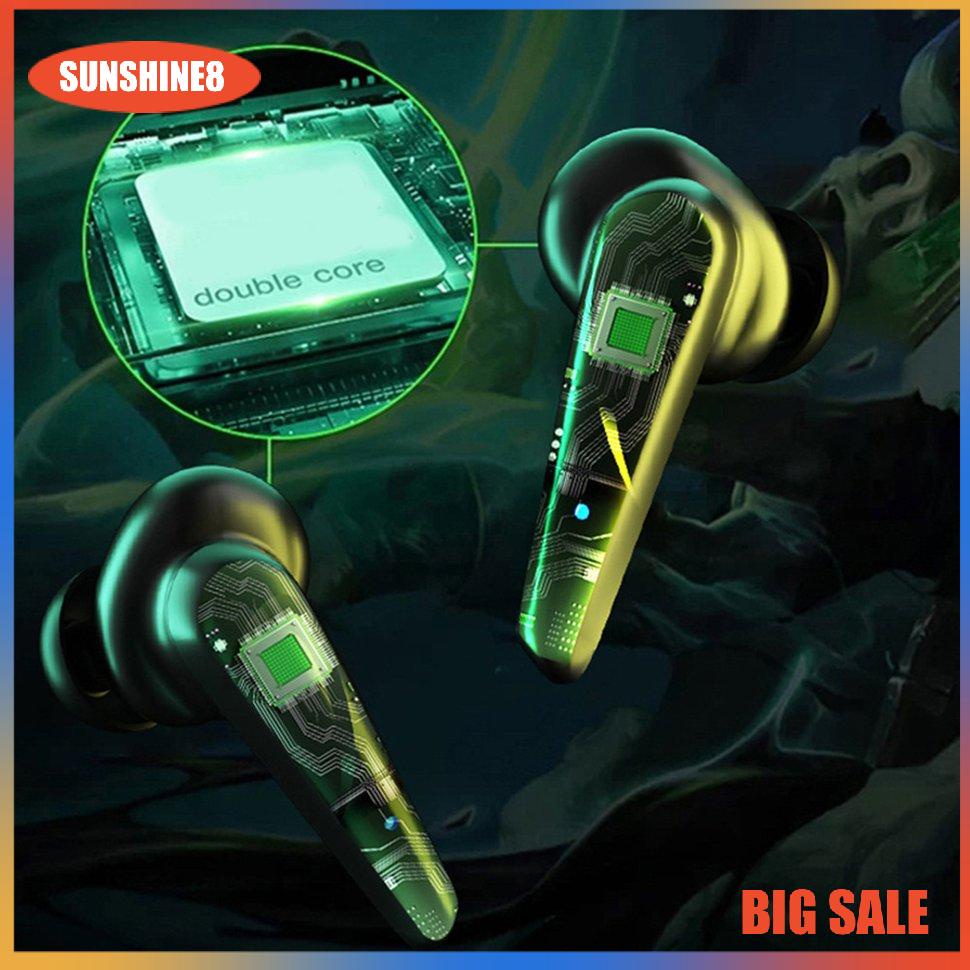 【SUN】Wireless Earbuds Gaming Headphones Stereo Sports Waterproof Earbuds With Mic