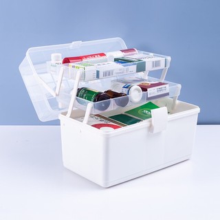  Tủ thuốc gia đình SIZE TO hộp đựng thuốc 3 tầng có quai xách và khóa chắc chắn 