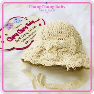 Mũ bé gái, nón handmade, mũ nơ cho bé từ 5 tháng đến 18 tháng - ChangChang Baby