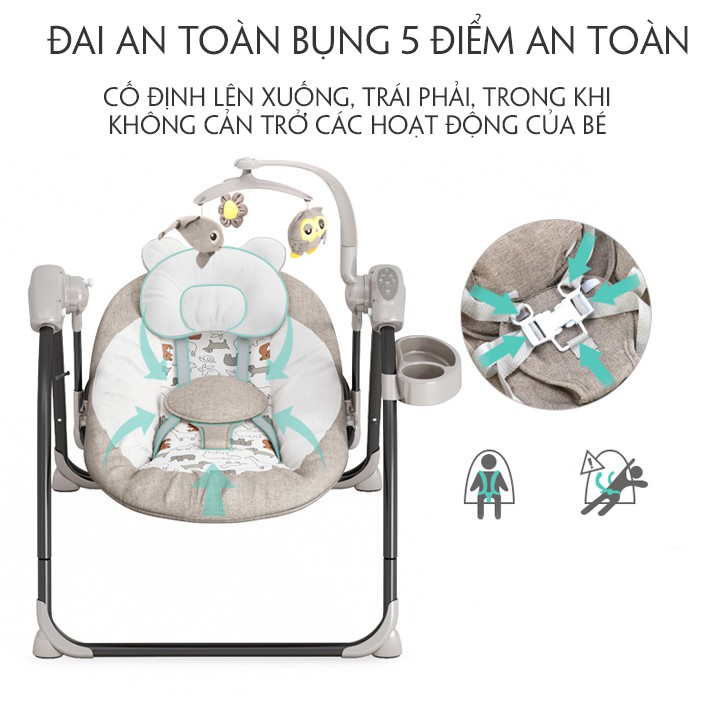 NÔI RUNG ĐA NĂNG- TẶNG : Màn, Gối chống trào ngược, Cây treo thú bông. HONA BOSS