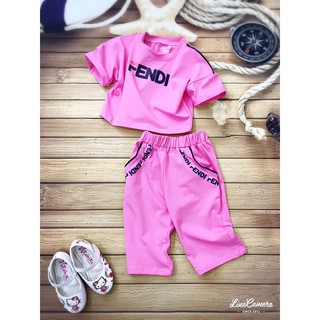 Bộ thun croptop bé gái dễ thương 1-6 tuổi