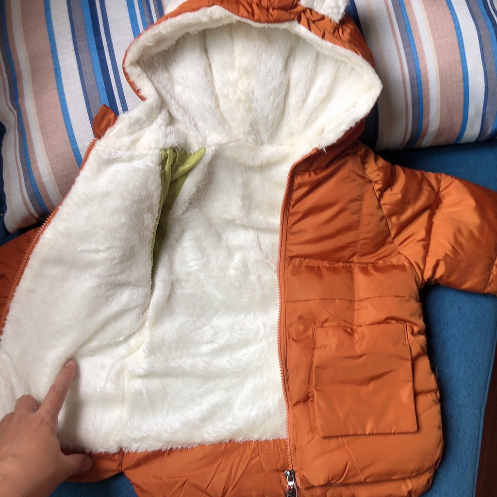 Áo khoác lót lông cừu cao cấp tai gấu cho bé, hàng Quảng Châu xuất Hàn [MD16]