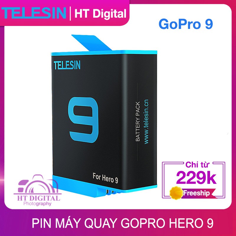 Pin Telesin cho Gopro Hero 9 10 - Pin Máy Quay Hành Trình GoPro Hero 10