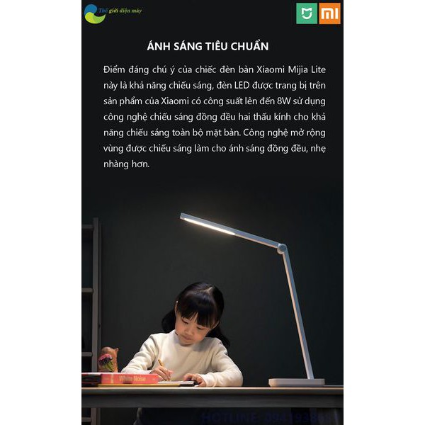 Đèn Bàn Xiaomi Mijia lite 2020 Chống Cận - Bảo Hành 6 Tháng - Shop Thế Giới Điện Máy