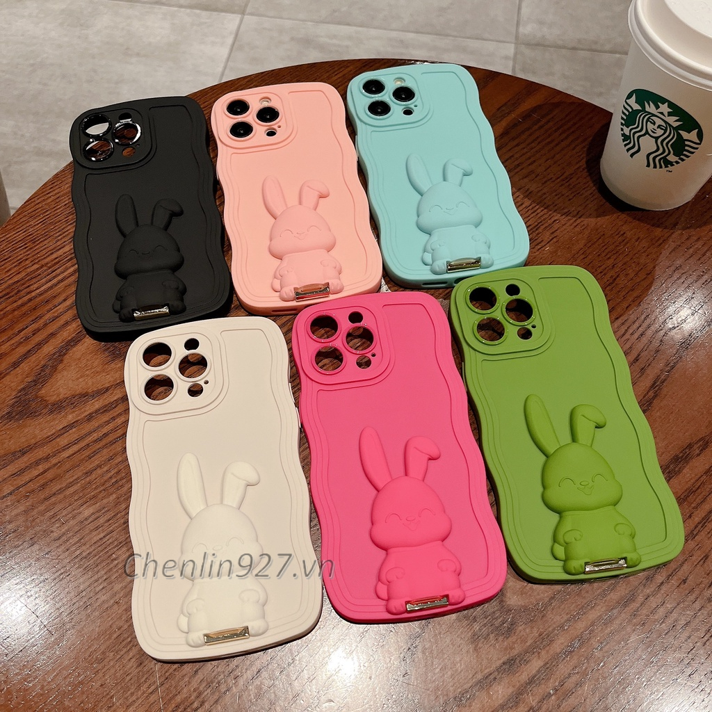 Ốp Điện Thoại Có Giá Đỡ Hình Thỏ Cho IPhone 14 13 12 11 PRO MAX Mini X XR XS MAX 6 6S 7 8 PLUS SE 2020