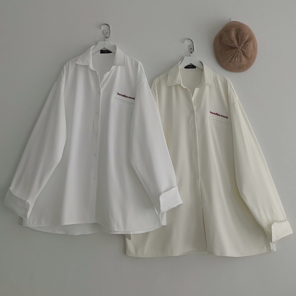 Áo Sơ Mi Nữ Form Rộng Dáng Dài JEMCLOSET Phong Cách Trẻ Trung Ulzzang Style Năng Động Hanbi 10414