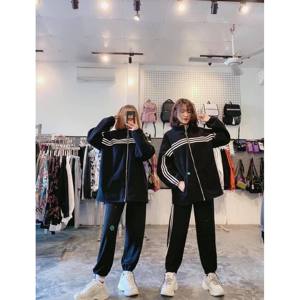 BỘ THỂ THAO ADIDAS - Bộ Thể Thao 3 Sọc Rộng - Set Thể Thao Dáng Rộng | BigBuy360 - bigbuy360.vn