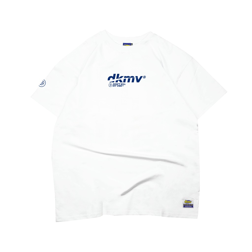 Áo thun nữ basic màu trắng form rộng Don't Kill My Vibe | DKMV White Logo Tee