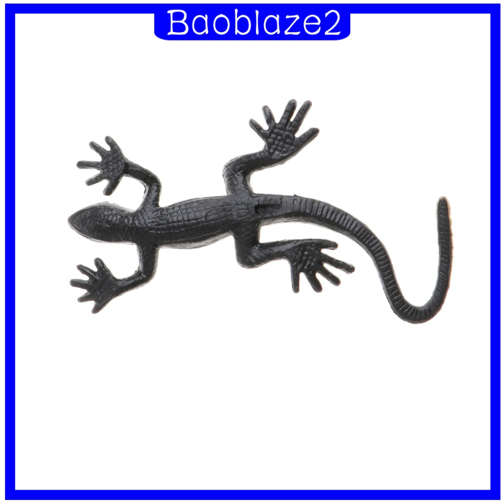 10 Miếng Cao Su Gecko Hình Bò Sát Đồ Chơi Bộ Sưu Tập Đạo Cụ 8x3cm
