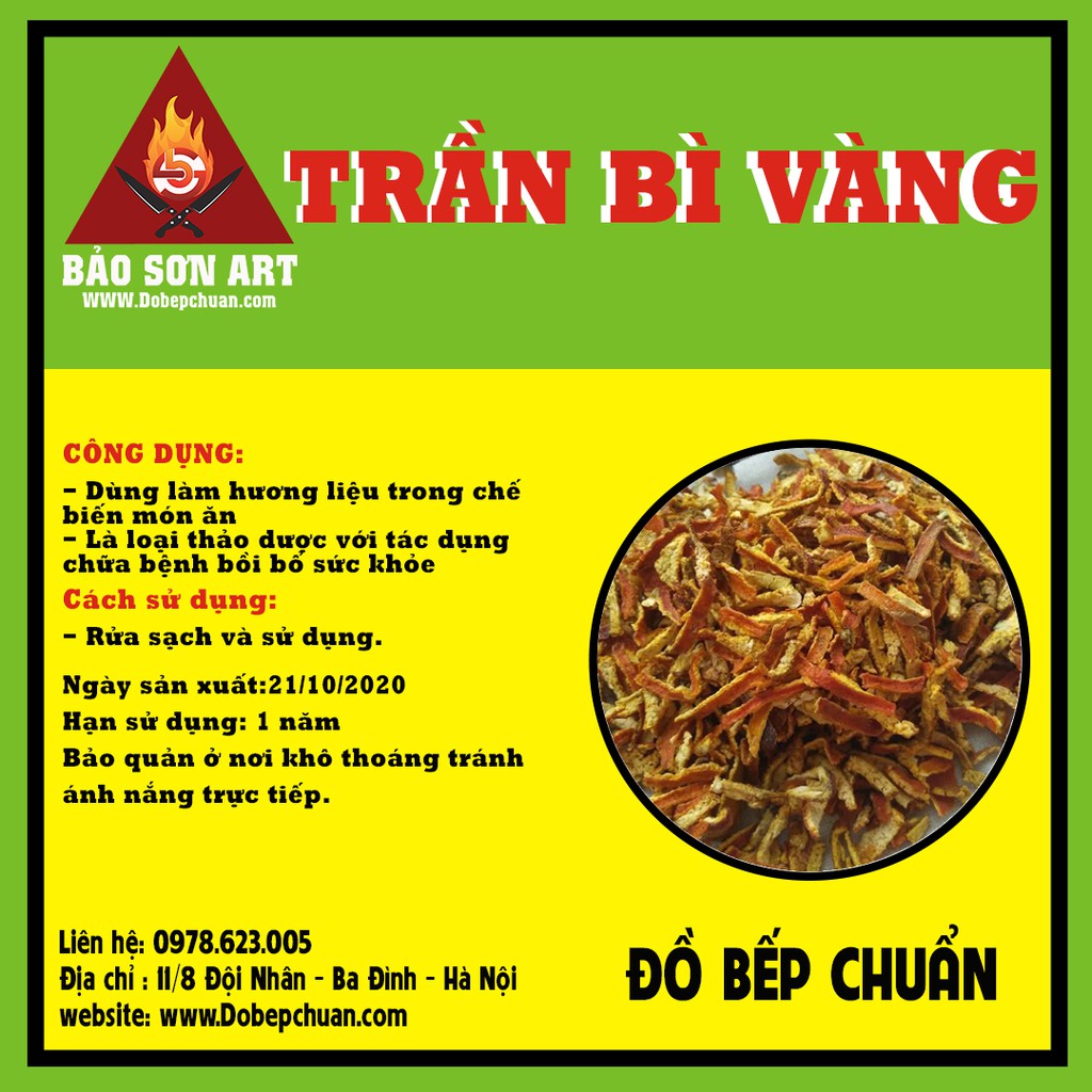 TRẦN BÌ KHÔ THÁI NHỎ 100G- HƯƠNG LIỆU NẤU ĂN