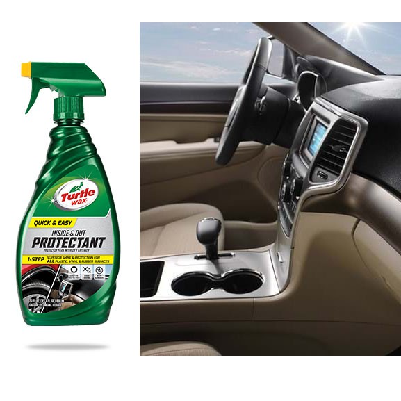 [BÓNG NỘI THẤT TRONG, LỐP XE TẶNG KHĂN ] Turtle Wax Quick and Easy Inside and Out Protectant 23 oz - 680ml