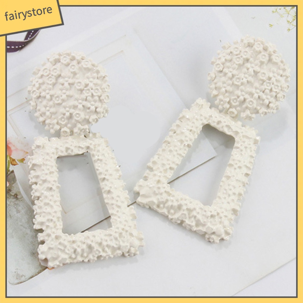 Khuyên Tai Thả Mặt Hình Thang Thiết Kế Độc Đáo Thời Trang Cho Nữ