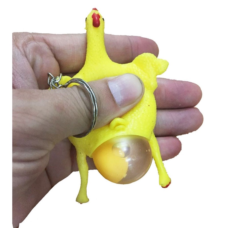 Móc khóa hình gà đẻ trứng dễ thương