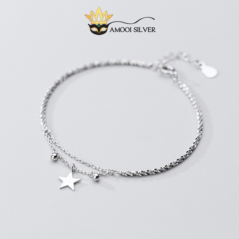 Lắc tay bạc S925 sequin ngôi sao - Amooi Silver AT70