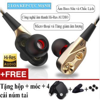 Tai nghe HiFi Bass to ngang CK8 - tặng kèm hộp đựng và 2 bộ nút cao su -dc2122