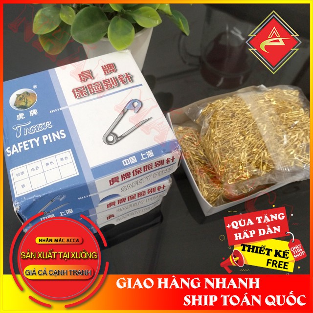 Kim băng cài nhãn mác loại nhỏ kích thước 0.5*2cm-kim băng treo thẻ bài-1 hộp 1000 cái