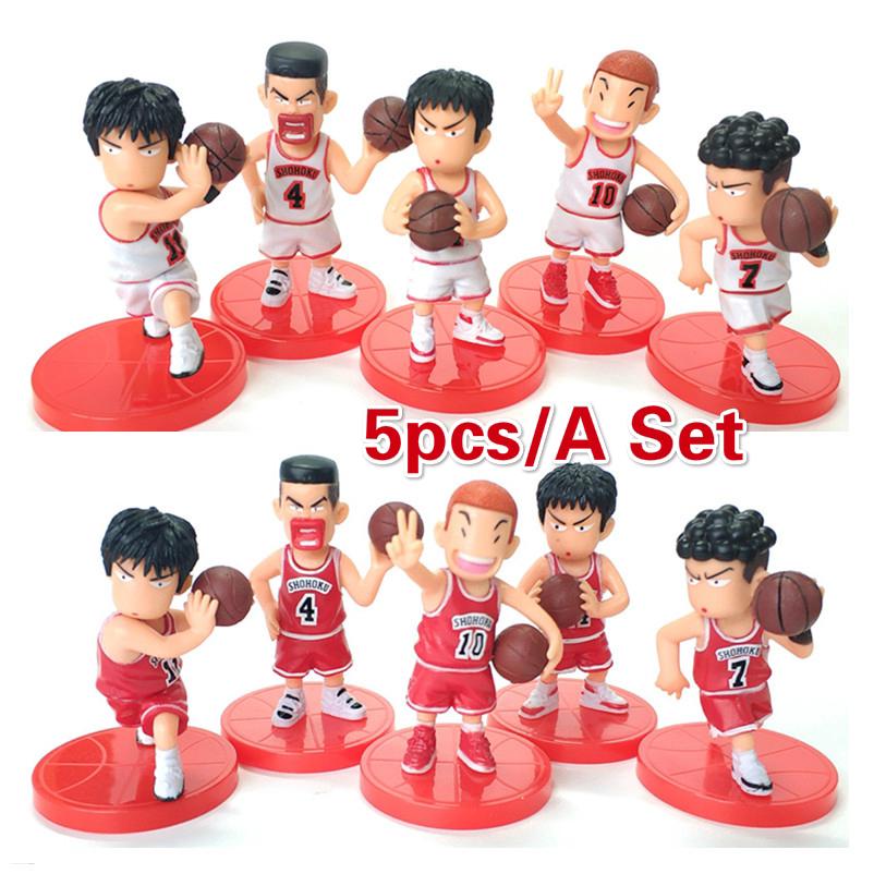 Set 5 mô hình đồ chơi nhân vật slamdunk trong phim hoạt hình " Slam Dunk "