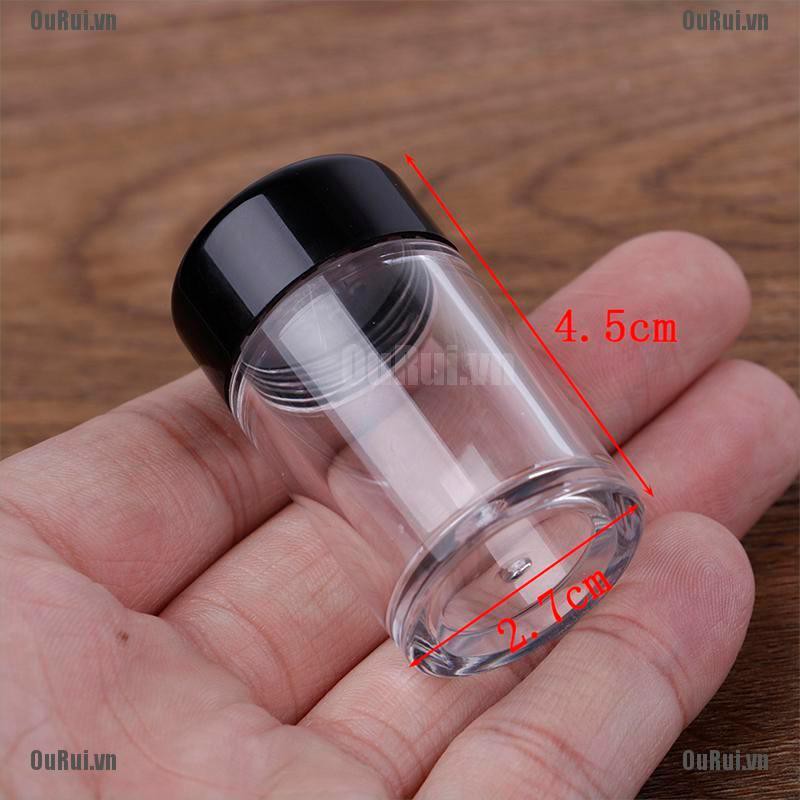 1Pcs 10ml White empty cosmetic bottle sifter jars container screw lid makeup