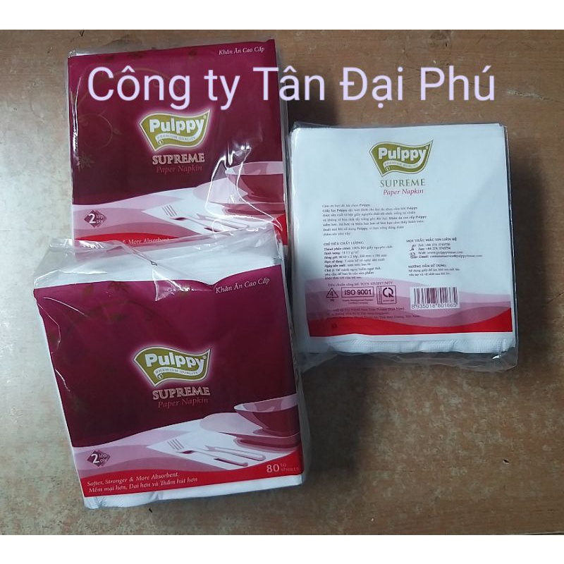 Combo 3 gói khăn giấy ăn cao cấp Pulppy Supreme
