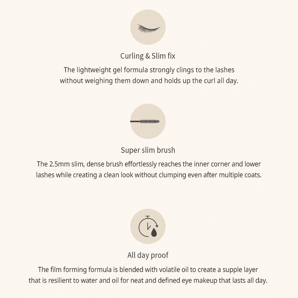 Mascara 3CE Siêu Mỏng Chống Nước 3g | BigBuy360 - bigbuy360.vn