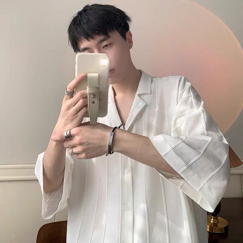 Áo Sơ Mi Ngắn Tay Thời Trang Mùa Hè Hàn Quốc Dành Cho Nam