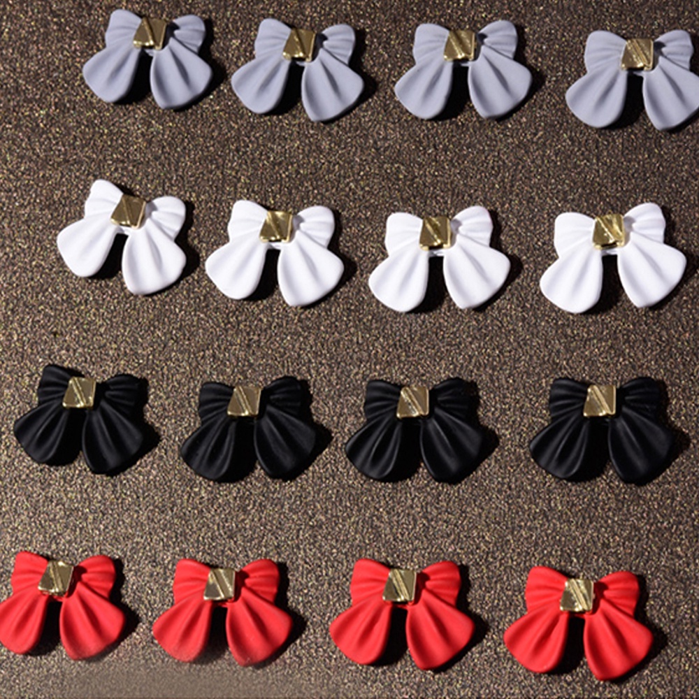 [Hàng mới về] Bộ 5 hạt phụ kiện hình nơ 3D đính móng tay nghệ thuật sang trọng