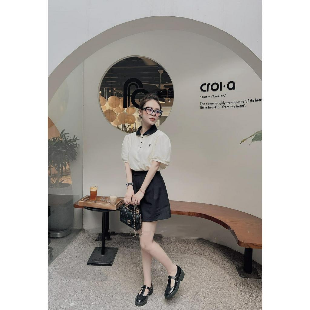 Áo polo cổ sen