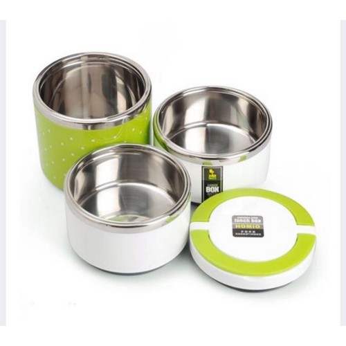 Hộp đựng cơm 3 tầng siêu giữ nhiệt inox - HỘP CƠM VĂN PHÒNG siêu tiện ích
