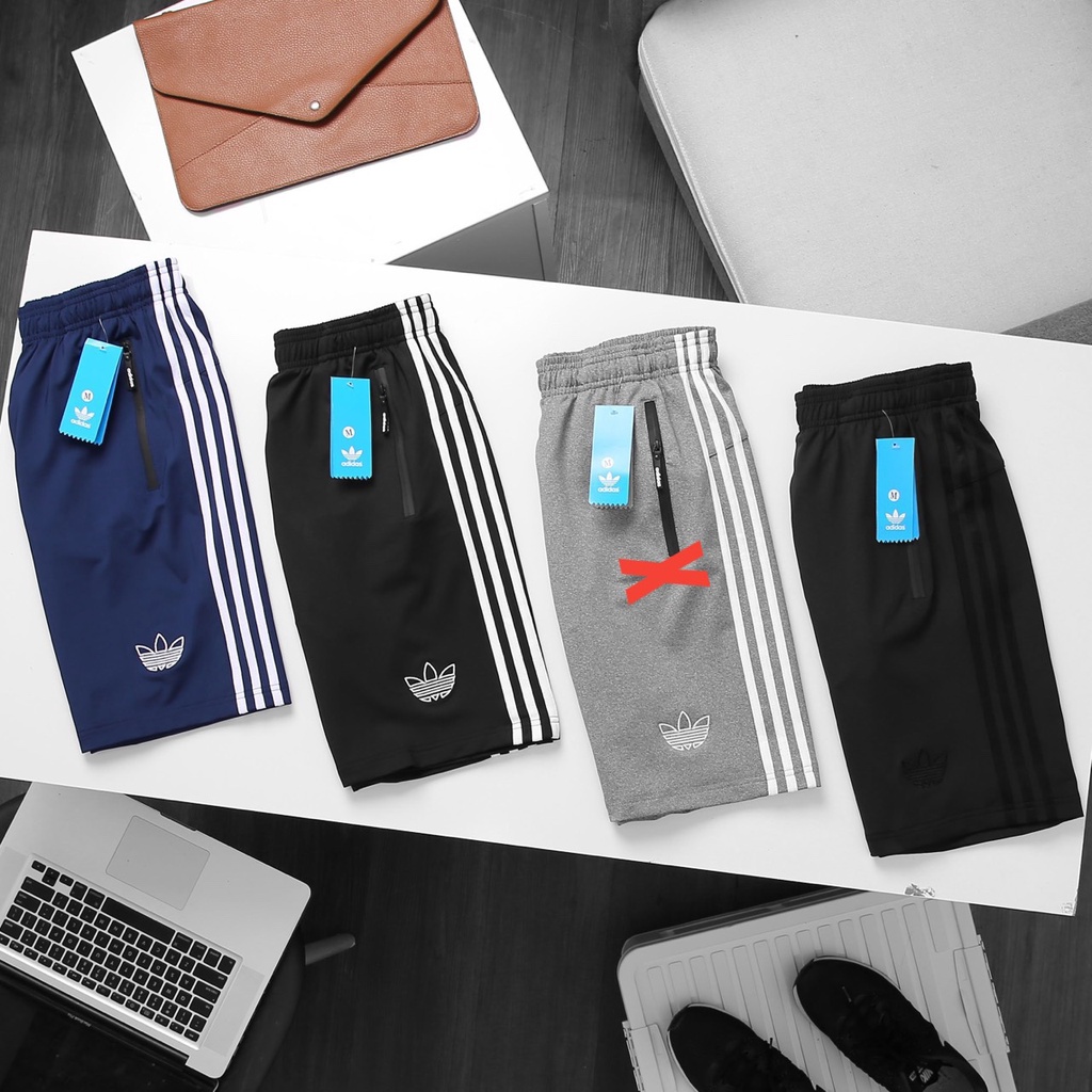 Quần short nam Thun Poly 2 DA ADAS Chất liệu thun dù dãn chính hãng cao cấp  VNXK