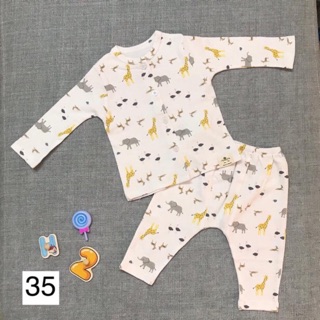Bộ cotton sơ sinh dài tay Liti