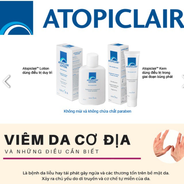 Atopiclair Cream – Atopiclair Lotion – Dưỡng ẩm da