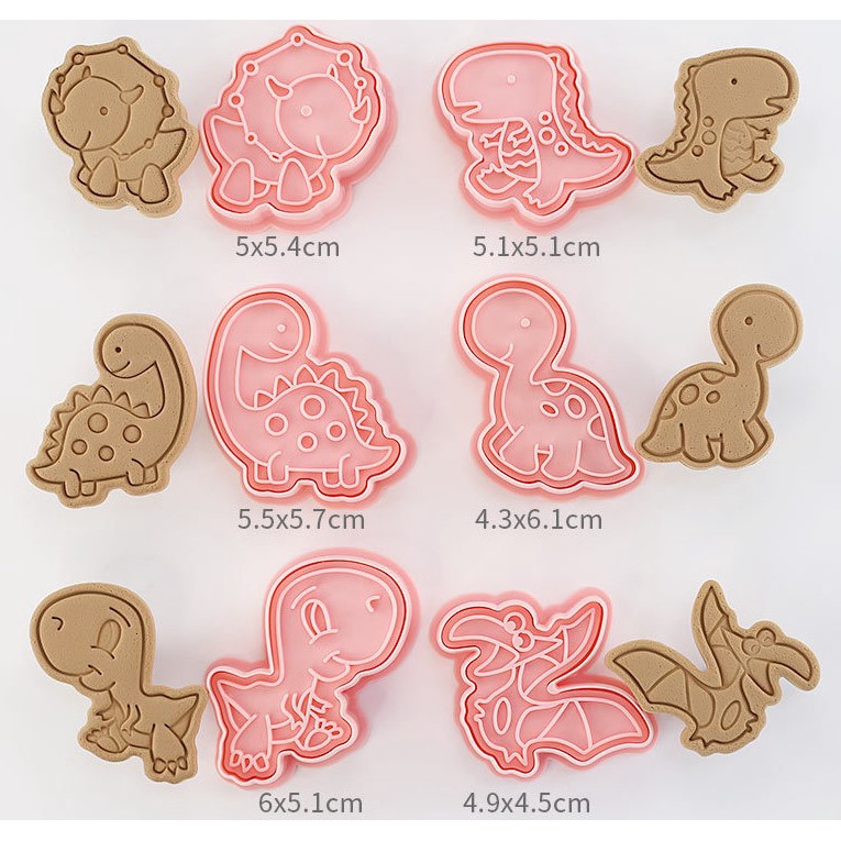 Khuôn nhấn bánh quy 3D Peppa Pig dễ thương, khuôn cookie ô tô, chó cứu hộ