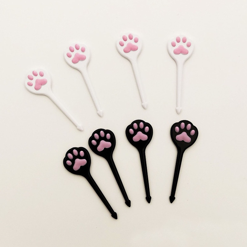 ✿ Set 8 Nĩa Ăn Trái Cây Hình Chân Mèo Dễ Thương