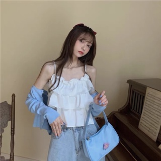 [ KÈM ẢNH THẬT] Áo 2 dây bèo 3 tầng