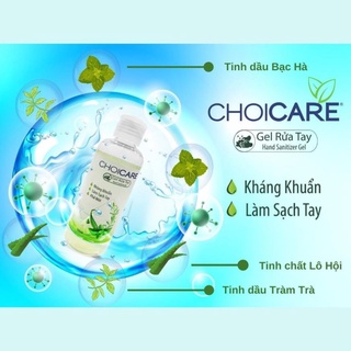 Gel rửa tay khô giúp kháng khuẩn CHOICARE với chiết xuất tinh dầu tràm trà