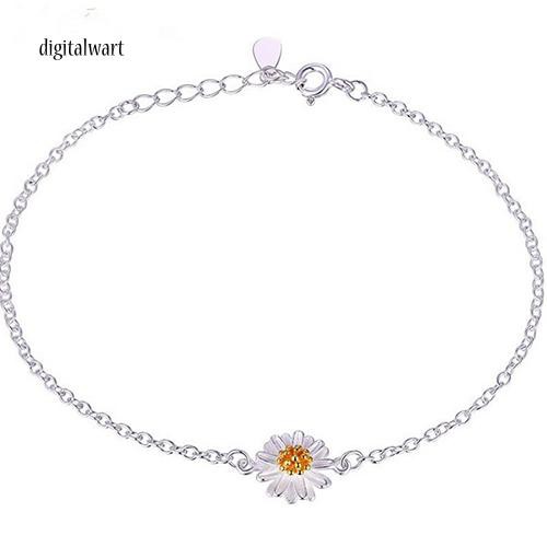 Lắc chân mạ bạc hình hoa cúc dễ thương | BigBuy360 - bigbuy360.vn