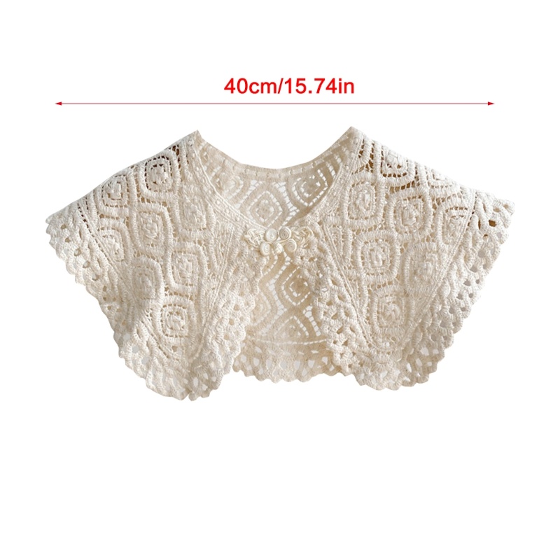 Cổ Áo Rời Cổ Áo Cardigan Len Khoét Rỗng Cho Nữ