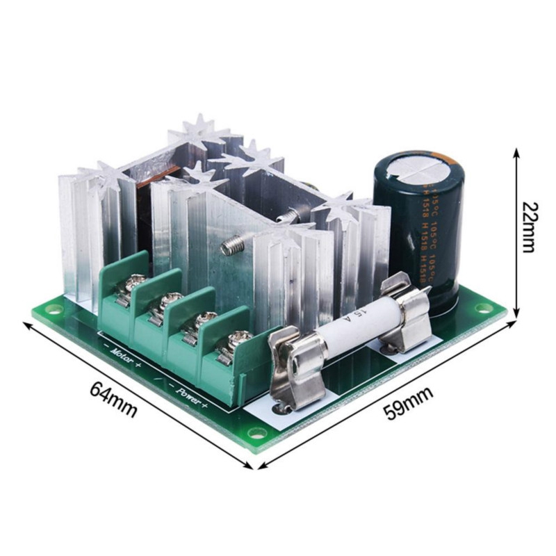 Công tắc điều khiển tốc độ động cơ DC 6-90V 15A PWM 1000W PLC