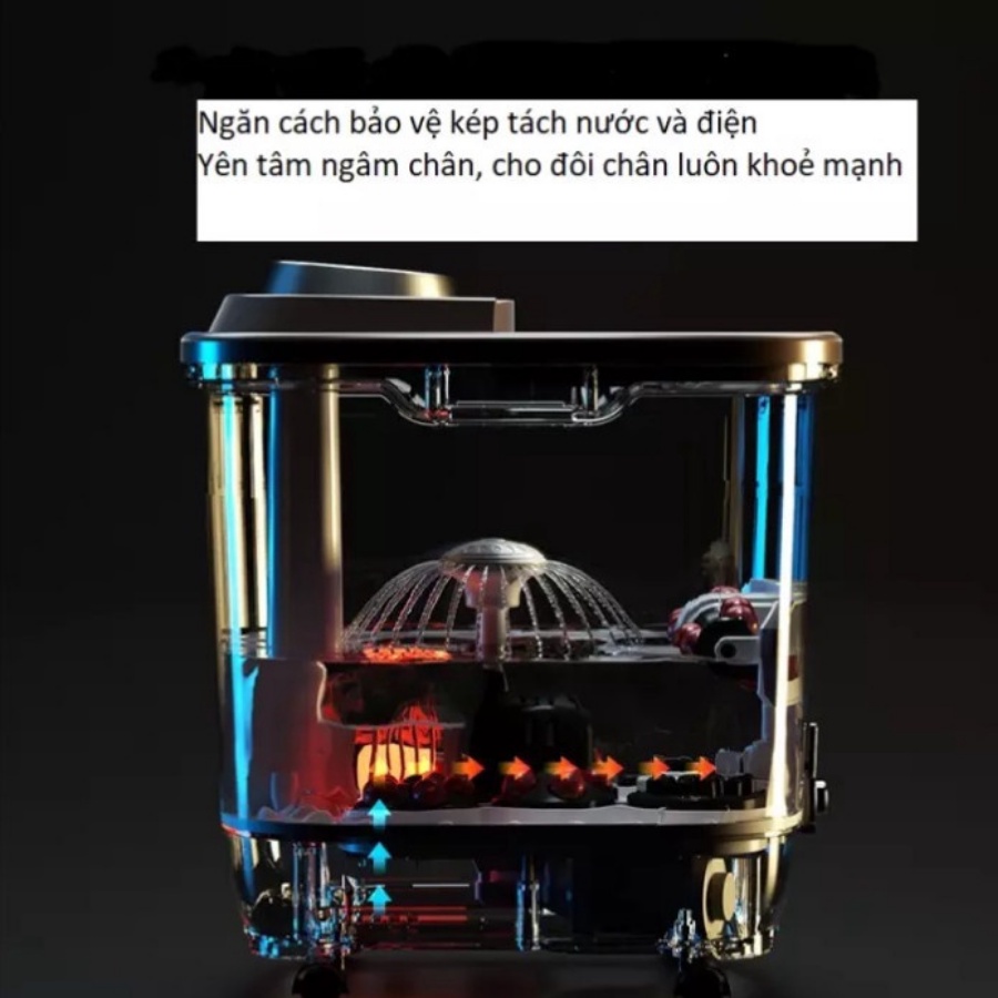 Bồn Ngâm Chân Massage Tự Động 6D, Máy Ngâm Chân Mát Xa Tự Động Thư Giãn 3 Chiều Tác Động Sâu Hapo