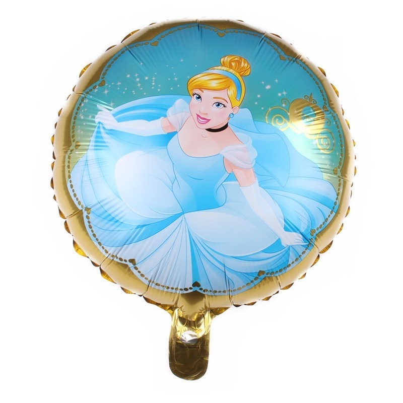 Bong Bóng Tròn 18 Inch In Hình Công Chúa Disney Xinh Xắn Trang Trí Tiệc Sinh Nhật Cho Bé