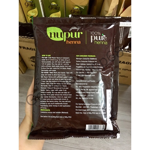 Bột dưỡng tóc henna nupur Ấn Độ 150gm