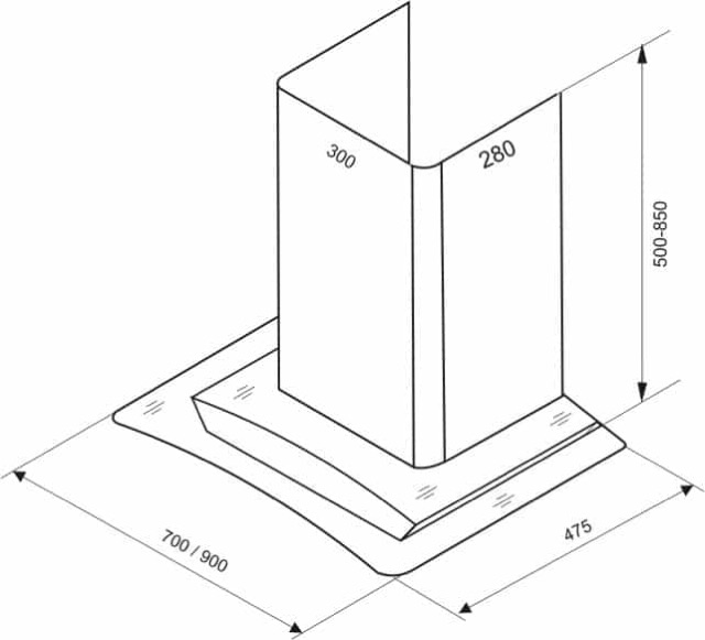 Hút khói kính cong Faster 3388C1-70(90), bảo hành chính hãng 2 năm