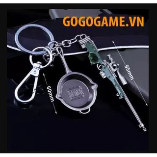 Bộ mô hình AWM + Chảo Pubg - Tặng Kệ Trưng Bầy