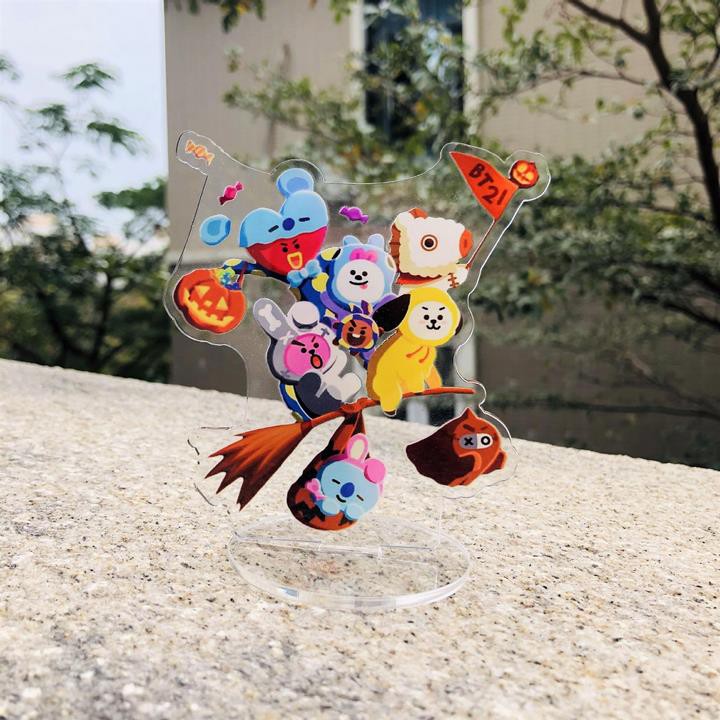 Standee BTS chibi cả nhóm đi haloween tượng mica