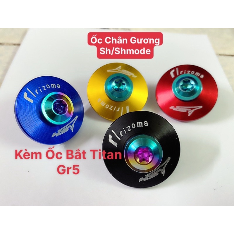 Ốc Bịt chân gương Sh , Sh mode Nhôm Kèm Ốc Bắt Titan Gr5 Hàng Cao cấp
