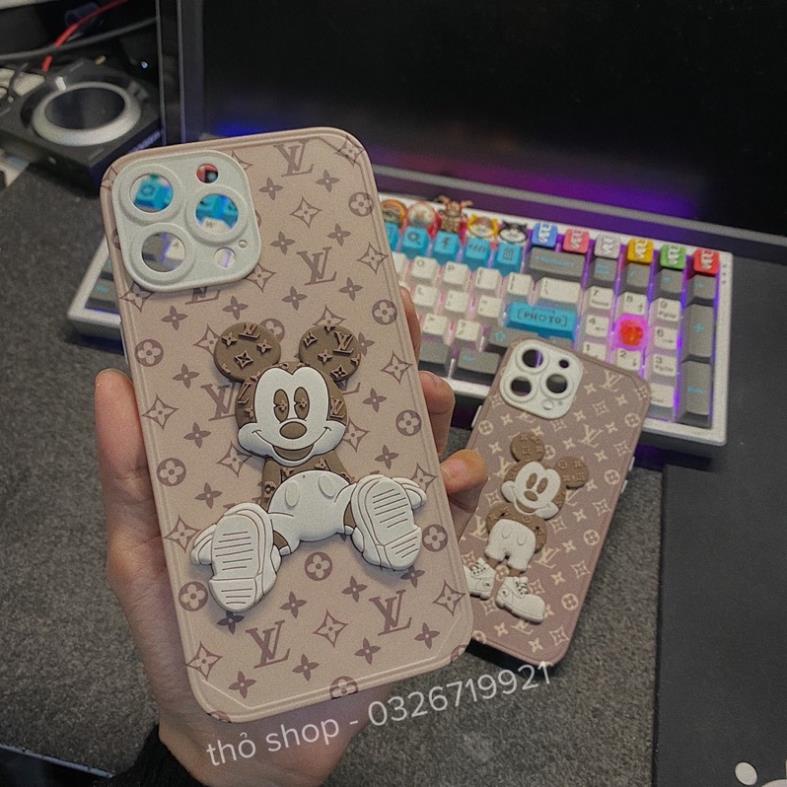 Ốp lưng iphone - ốp iphone lv mickey nổi cao cấp