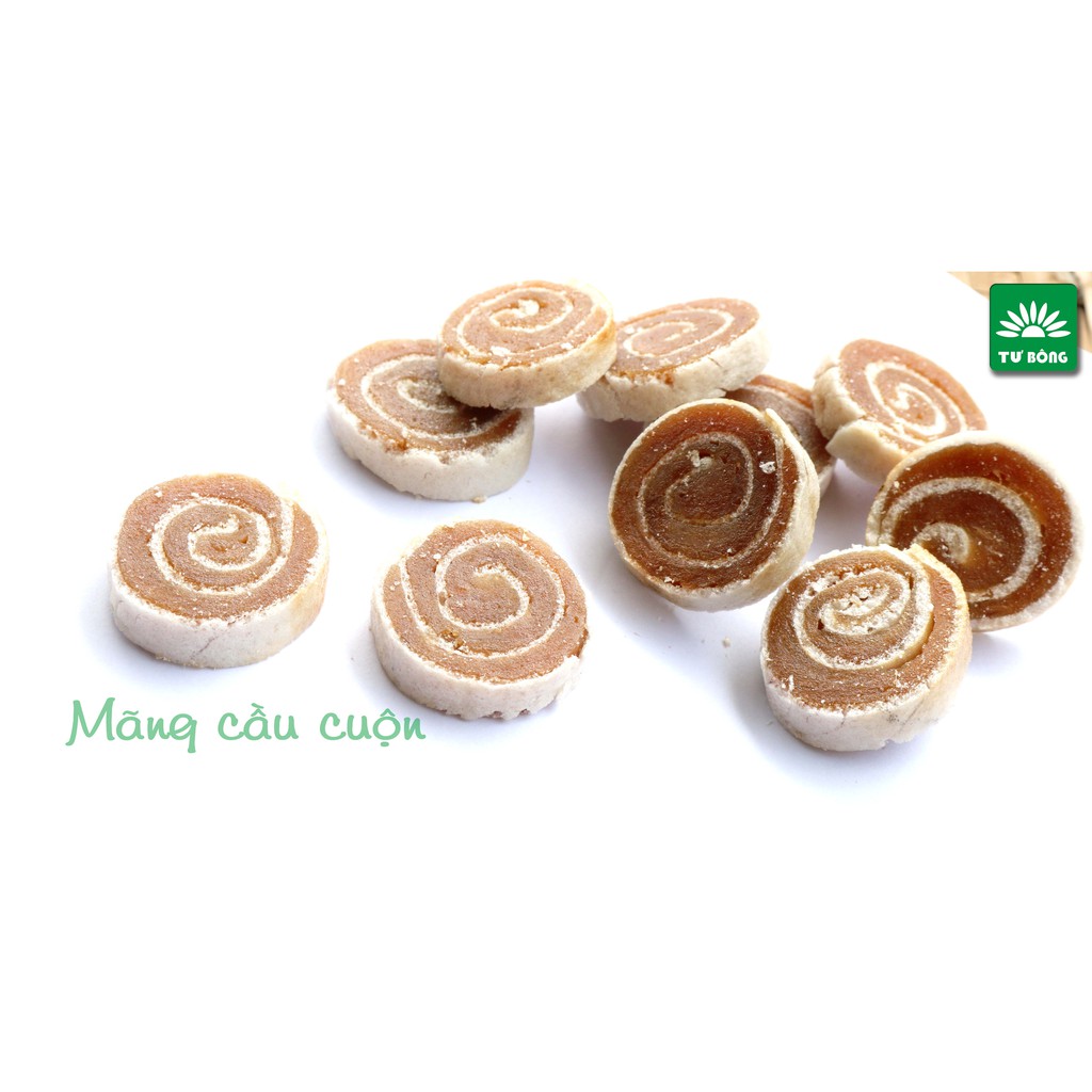 Mãng cầu cuộn bánh phồng Tư Bông cao cấp 350g- dẻo ngon ít ngọt chánh gốc Đồng Tháp