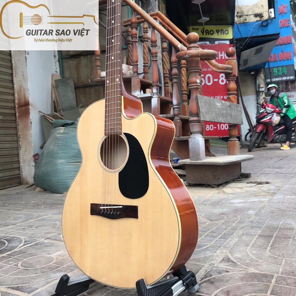 Đàn Guitar Acoustic có ty Việt Nam giá rẻ cho người mới chơi tặng kèm giáo trình bảo hành 12 tháng SV-75