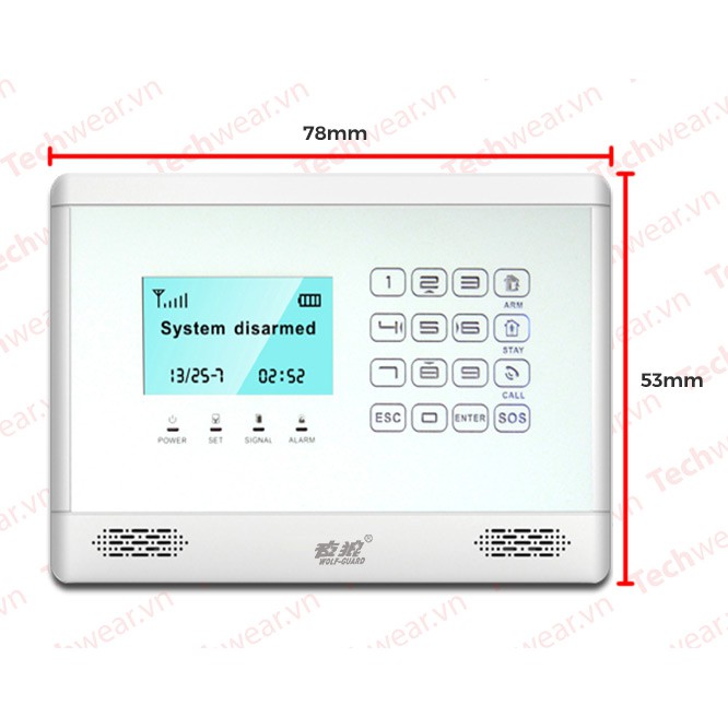Hệ thống chống trộm dùng sim GSM gọi điện thoại TWYL-007M2BX